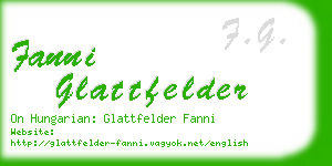 fanni glattfelder business card